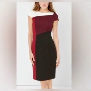 White House Black Market Colorblock Sheath Dress